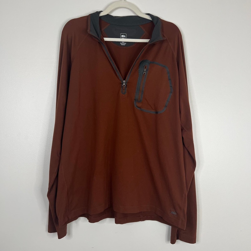 REI Outdoor Gorpcore 1/4 Zip Layering Shirt Long Sleeve Breathable‎ Sz XXL